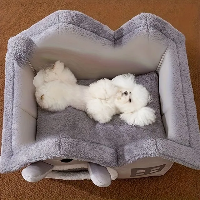 Foldable and washable pet bed, warm house for dogs and cats