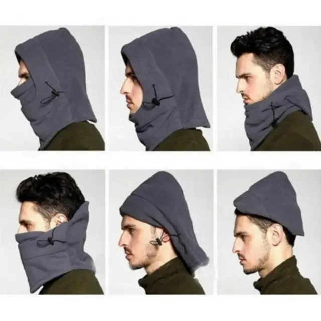 Polar fleece hood with hood informal cap heat heater