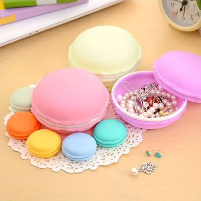 1 pc color box for macaroons, box for cute macaroon jewelry, storage of earrings and necklaces, box for cute macaroons for pills, box for small objects, small multifunctional box for table jewelry, small gift box