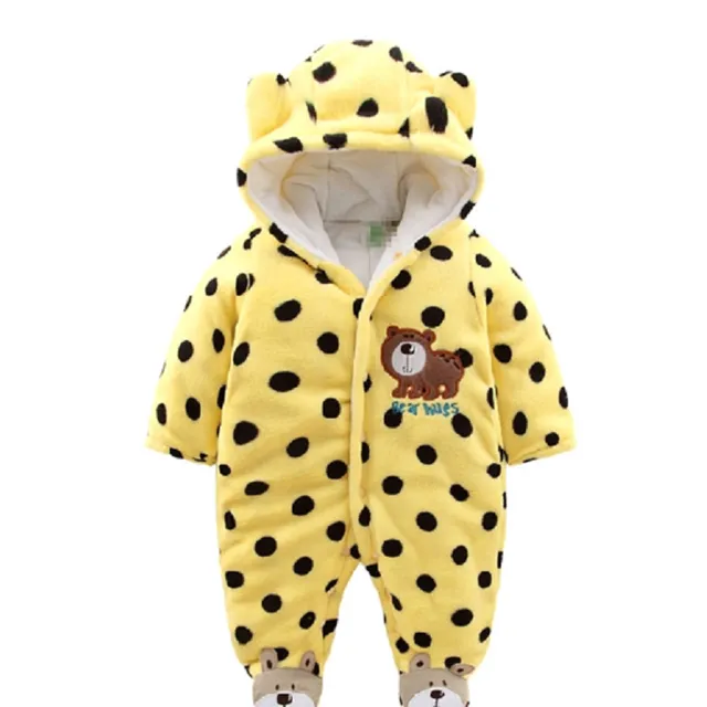 Baby winter jumpsuit with teddy bear - 3 colours