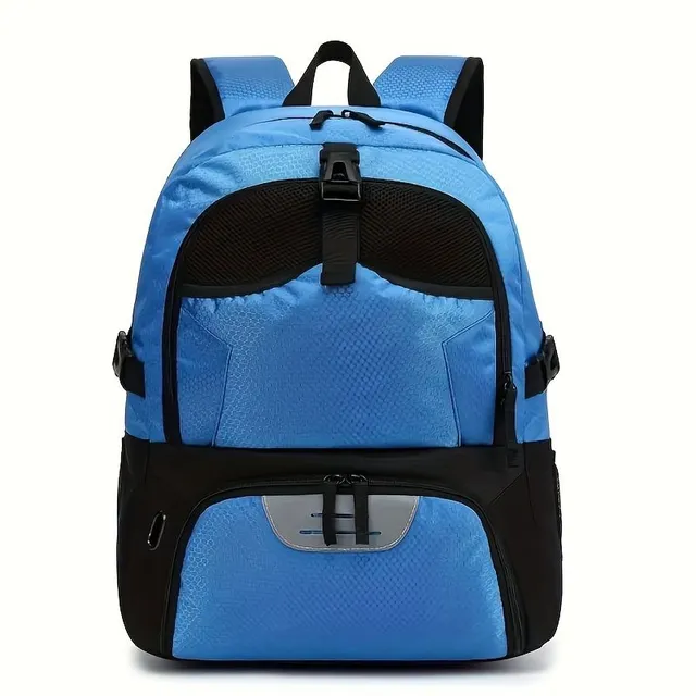 Universal sports backpack for youth and adults - Basketball, football, fitness, hiking, travel - with separate shoe space