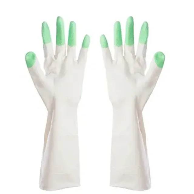Praktické gumené rukavice na čistenie - so spevnenými končekmi prstov proti roztrhnutiu, viac farieb