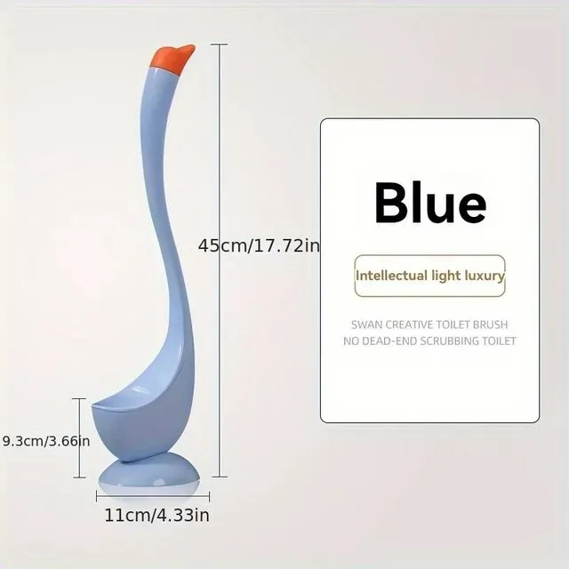 1 piece of swan-shaped toilet brush with long handle - for cleaning toilets and bathrooms