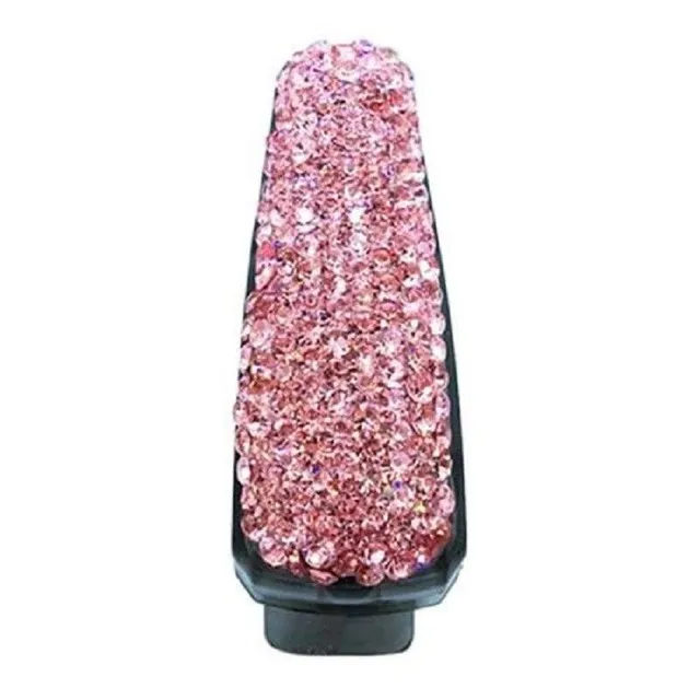 Car sunglasses holder with sequins