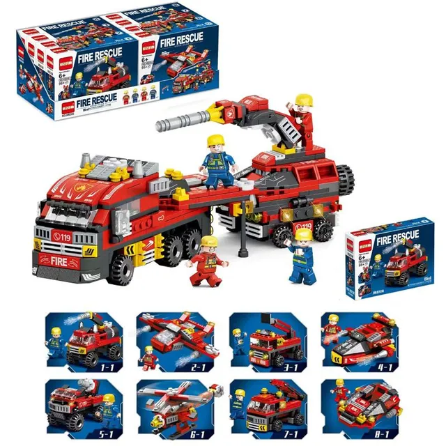 Magnifique ensemble de construction pour enfants POMPIERS