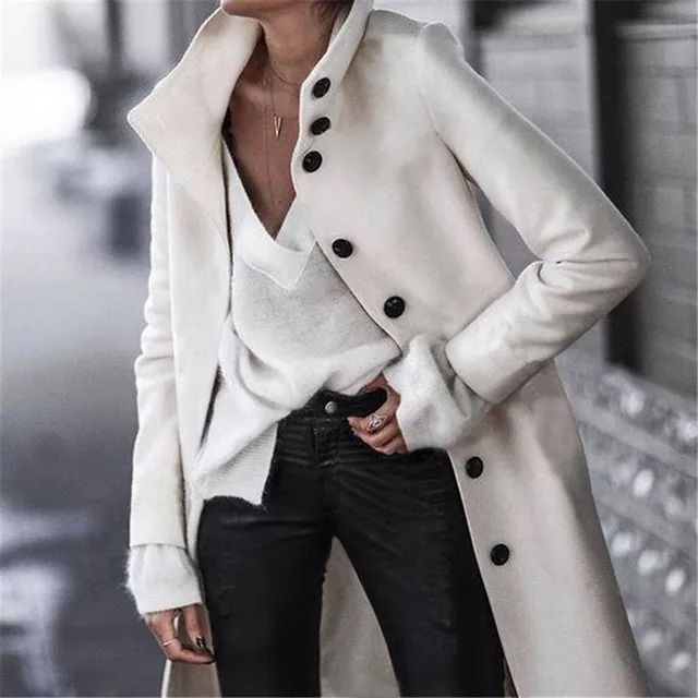 Ladies coat with buttons Lara