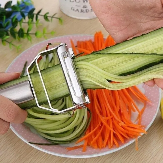 Nerezová škrabka na zeleninové špagety