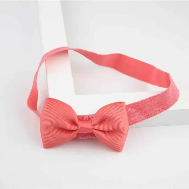 Girl elastic headband with bow