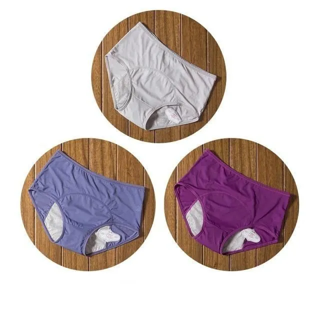 Majtki menstruacyjne 3k gray-blue-purple xxlwaist70-76cm