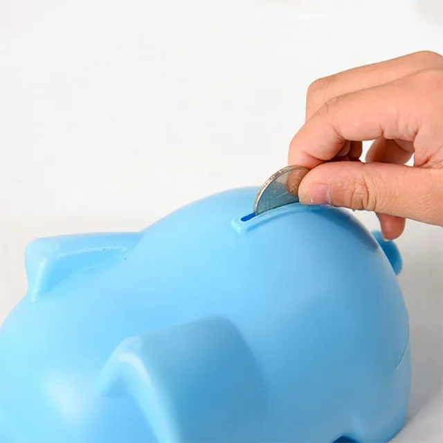 Children's cash box in the shape of a cute piggy bank