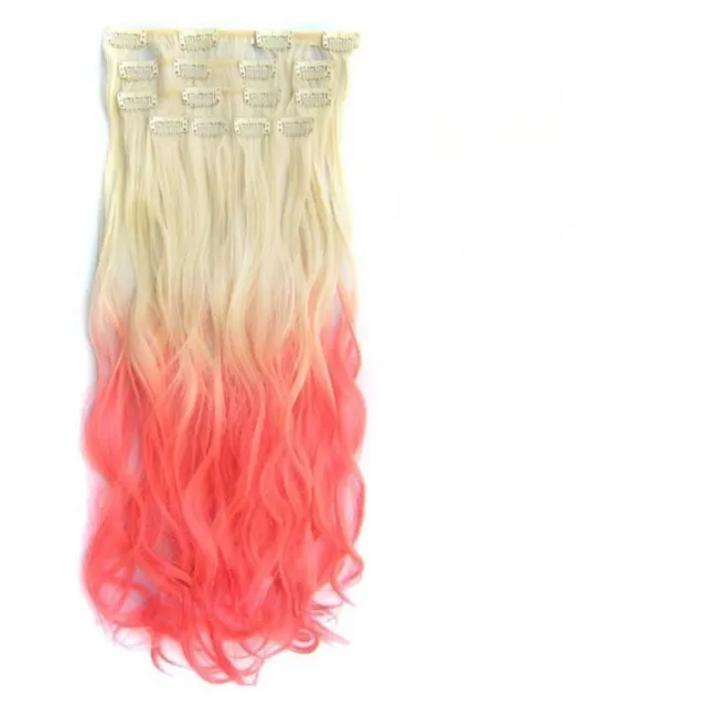 Clip in set STANDARD wavy - shade ombré