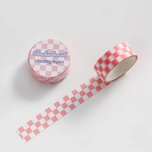 Trendy stylish original two-color modern self-adhesive tape with plaid pattern