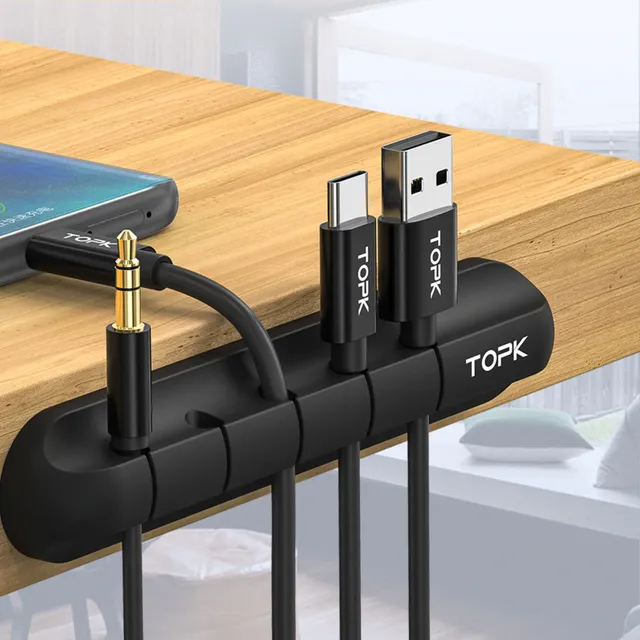 Organizator de silicon pentru cabluri USB