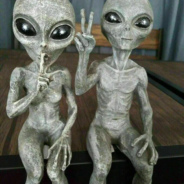 Outdoor garden decoration space aliens