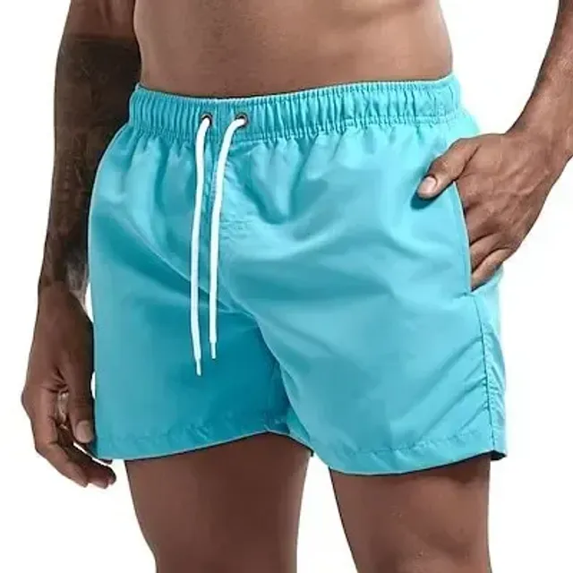 Men's swim shorts with quick-drying material and pockets