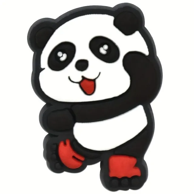 Cute panda decorations for shoes suitable for slippers and sandals