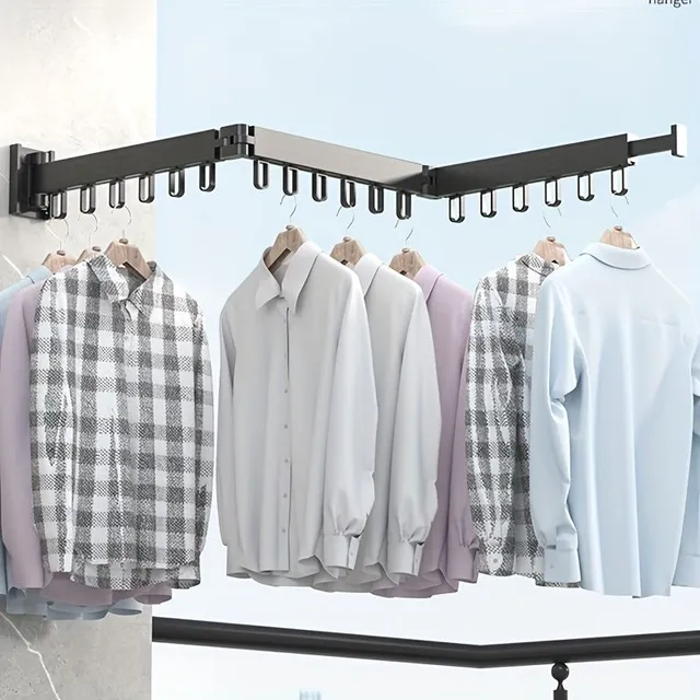 Practical and economical wall dryer for laundry - Degradable and foldable shelf for comfortable drying of laundry in the air