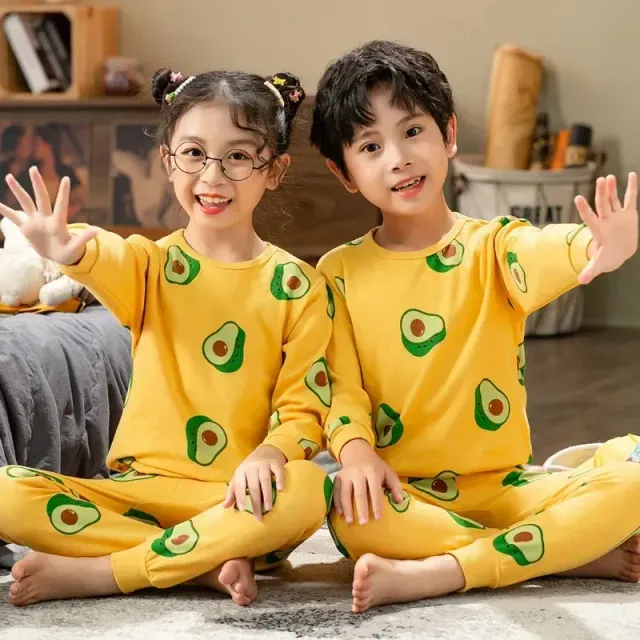 Children's pajamas with long sleeves for boys and girls