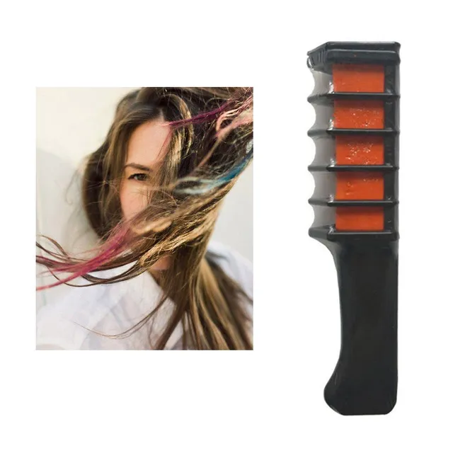 Comb with washable hair dye