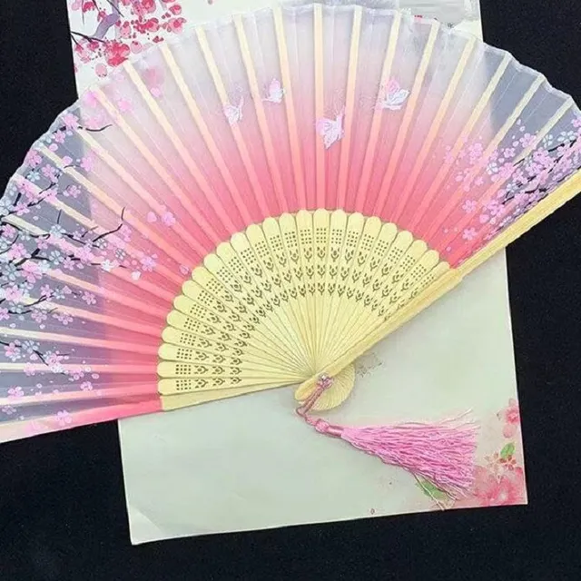 Japanese fan with floral motif