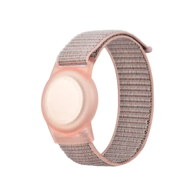 Children's nylon bracelet for AirTag pink 170mm