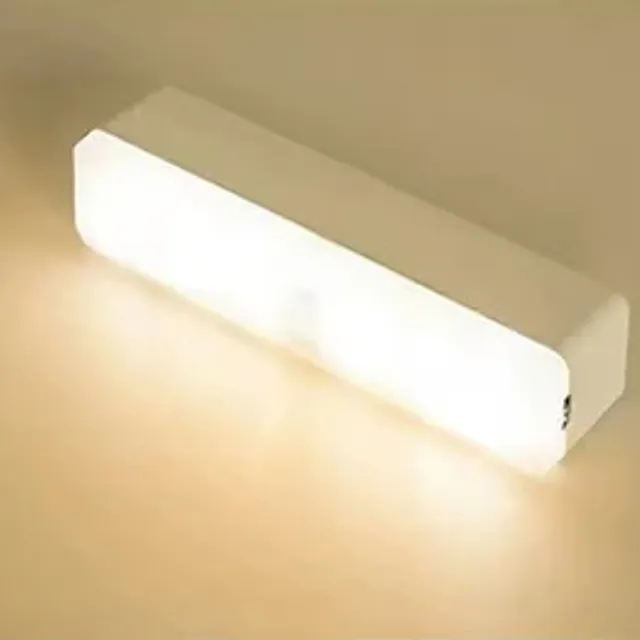 Wireless LED luminaire with motion sensor under cabinet, cabinet luminaire, USB rechargeable with magnetic motion activator