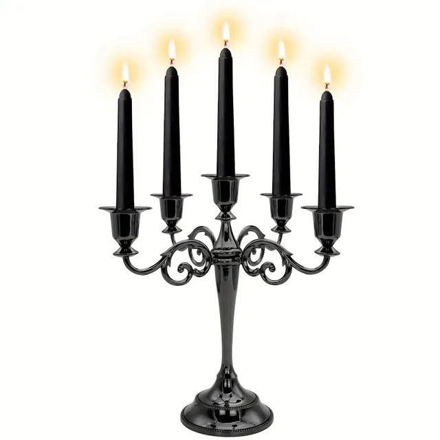 1 piece Vintage Black Candle with Five Heads