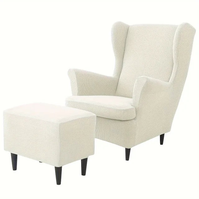 Stylish armchair with footrest