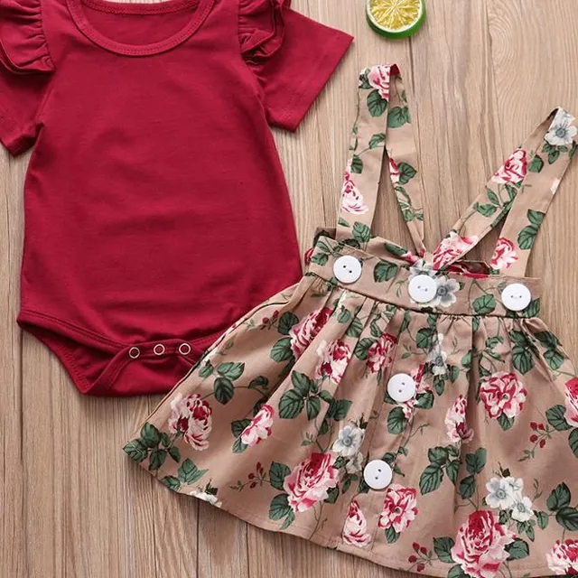 Detský roztomilý set pre dievča / šaty a body