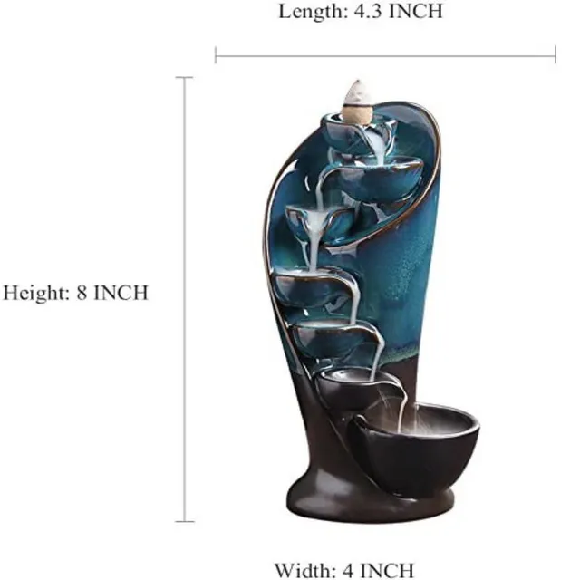 1 szt., ceramiczny wózek przedstawiający wodospad, uchwyt na