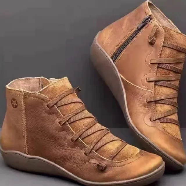 Women's leather colored autumn boots Cristina - more colors