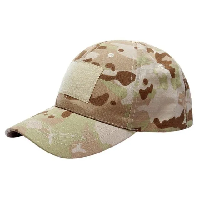 Military camouflage cap with Velcro