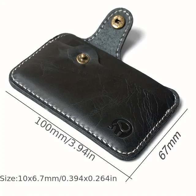 Compact and elegant card holder made of premium beef leather