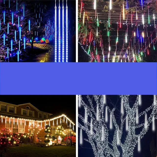 Solar meteor shower - Christmas lighting for outdoor trees and gardens