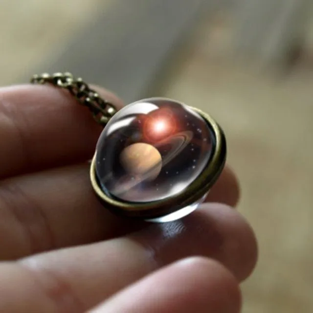 Stylish necklace with planet SPACE