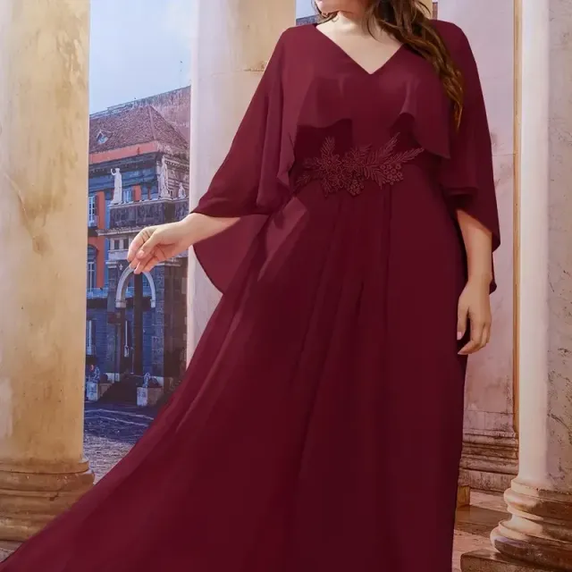 Rochie elegantă de seară cu flori pentru domnișoarele de onoare