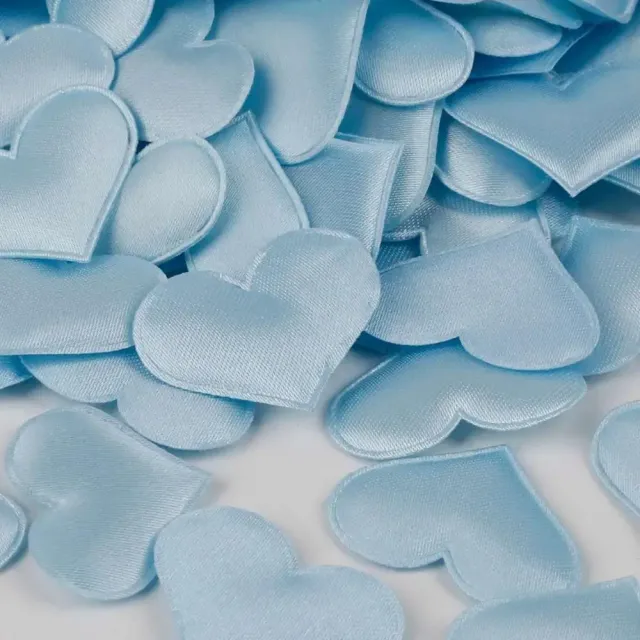 100 kawałków różnych tkaniny serce confetti na walentynki dekoracja