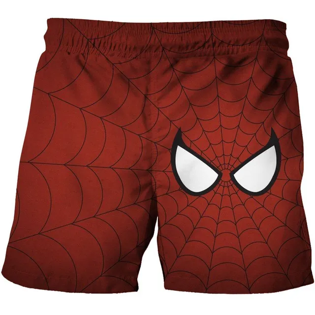Kids luksusowe stylowe szorty z popularnym motywem Spiderman Warren