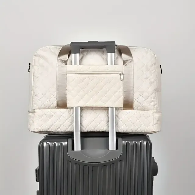 Veľká kapacita cestovná taška, ľahké športové tašky s argyle vzor, vonkajšie školenia tašky - tašky a tašky
