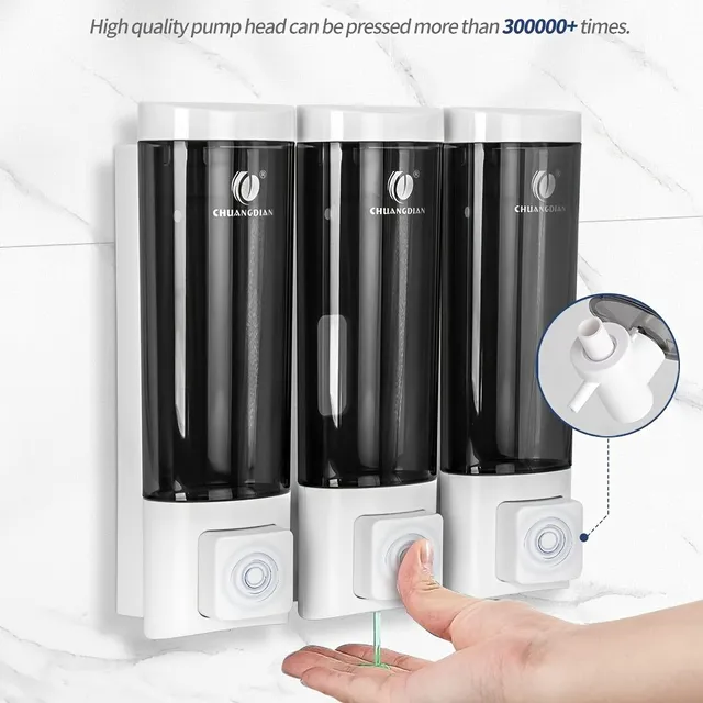 Wall dispenser of liquid soap on hand - manual, 350 ml - practical and stylish bathroom supplement