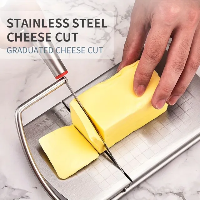 Professional cheese cutter with adjustable cutting thickness