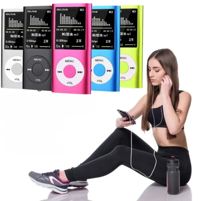 Lecteur Mp3 design avec différentes couleurs et affichage LED