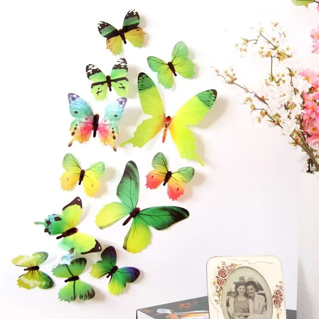 Naklejka ścienna 3D motyle 12k