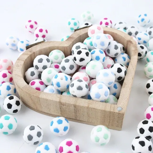 Silicone beads in the shape of balls J3219