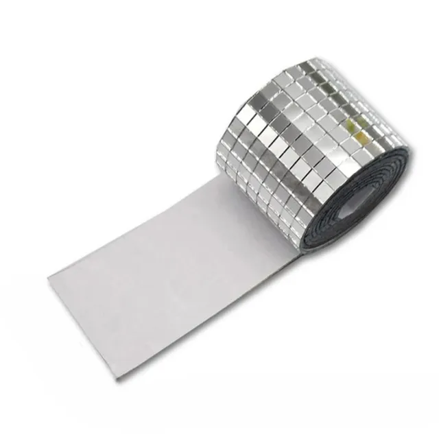 Modern self-adhesive tape consisting of coloured mirrors - discoule style, multiple variants