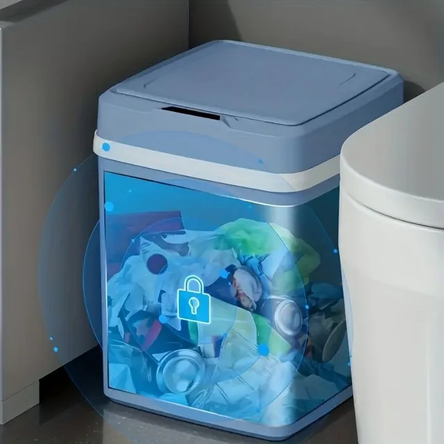 Smart waste container with motion sensor - for home, kitchen and bathroom