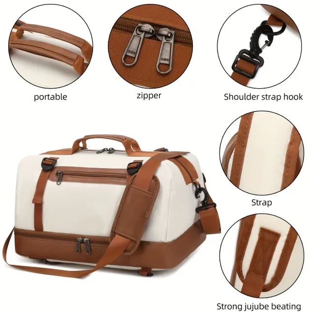 Multifunctional travel bag, sports bag for gym, spacious weekend travel bag