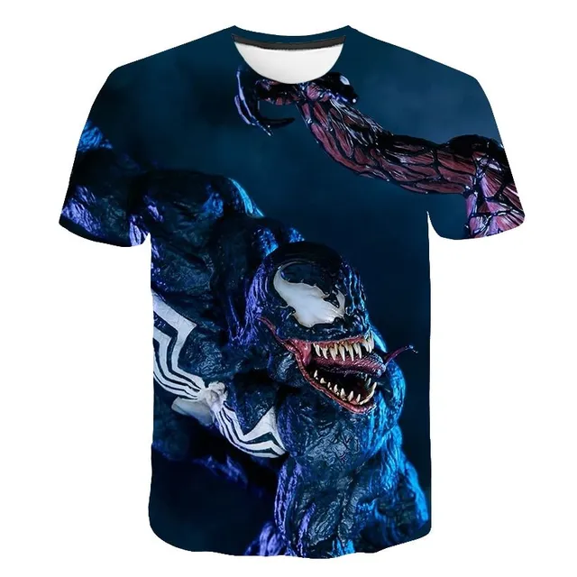 Dětské moderní tričko s krátkým rukávem s 3D potiskem postavy Venom Margot