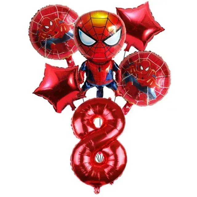 Set di accessori e palloncini per il compleanno con motivi del popolare eroe Spider-man