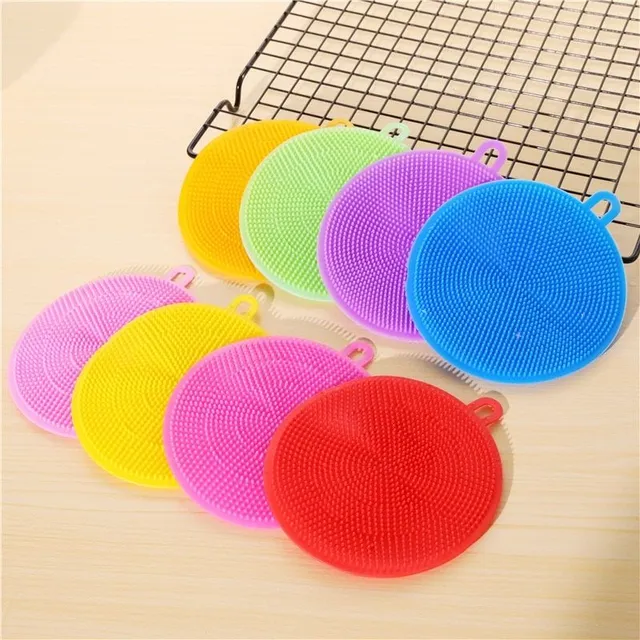 Antibacterial silicone dishwashing sponge